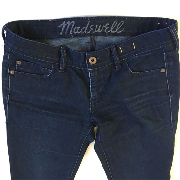 Madewell Rail Straight Dark Wash Jeans Size 27 - Picture 7 of 8